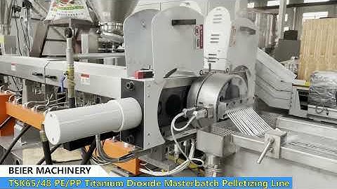 TSK65 PP/PE Titanium Dioxide Masterbatch Compounding and Pelletizing Line, aileen.irene@outlook.com