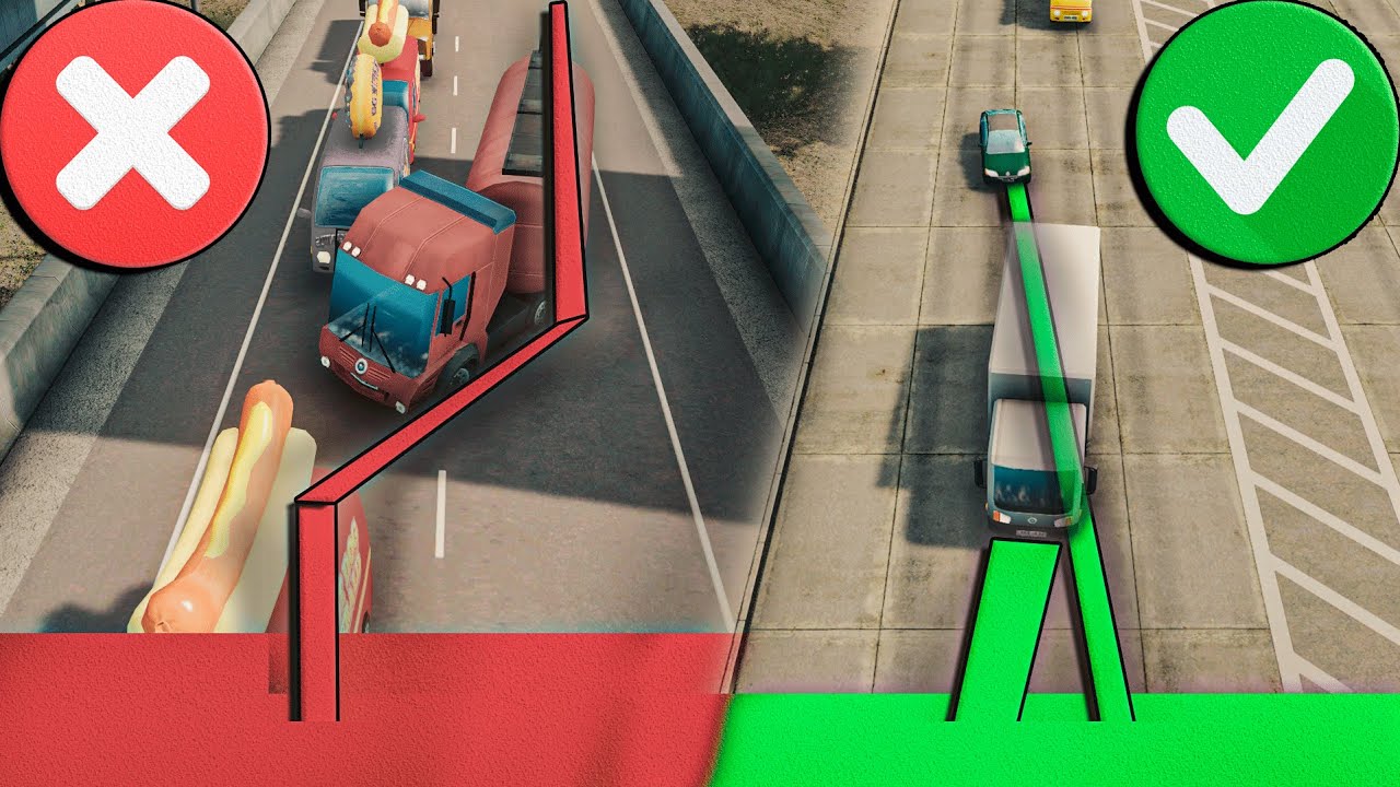 ТРАФИК АДЕКВАТНО МЕНЯЕТ ПОЛОСЫ в Cities Skylines Как заставить трафик ...