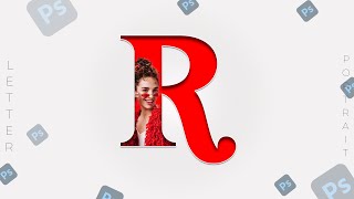 Letter R Portrait Design in Photoshop | Photoshop Tutorial screenshot 3