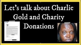 Charlie Gold Gives Receipt for Charity Donation?