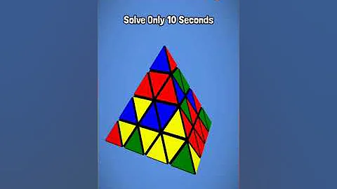 4 by 4 Pyraminx Cube Solve Only 10 Seconds #shorts #ytshorts