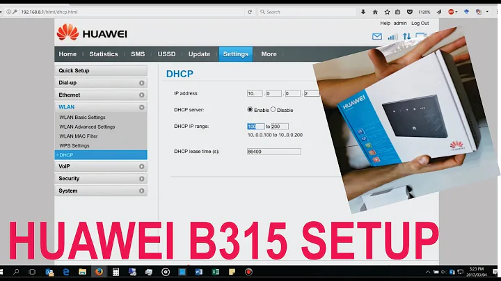 Unboxing and setup of a Huawei B315 router