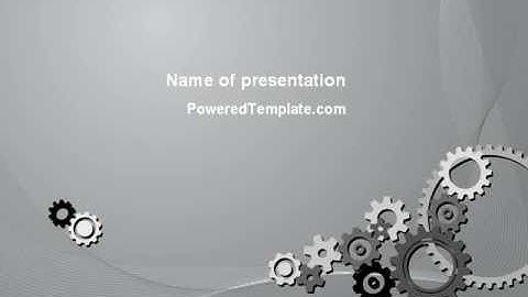 Gears Transmission PowerPoint Template by PoweredTemplate.com