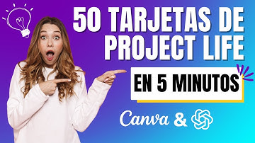 🎨 Crea 50 tarjetas de PROJECT LIFE en 5 MINUTOS con Canva y Chat GPT.