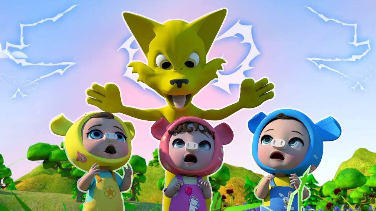 Three Little Pigs | Nursery Rhymes and Baby Song | Pigs Song | Pretend ...