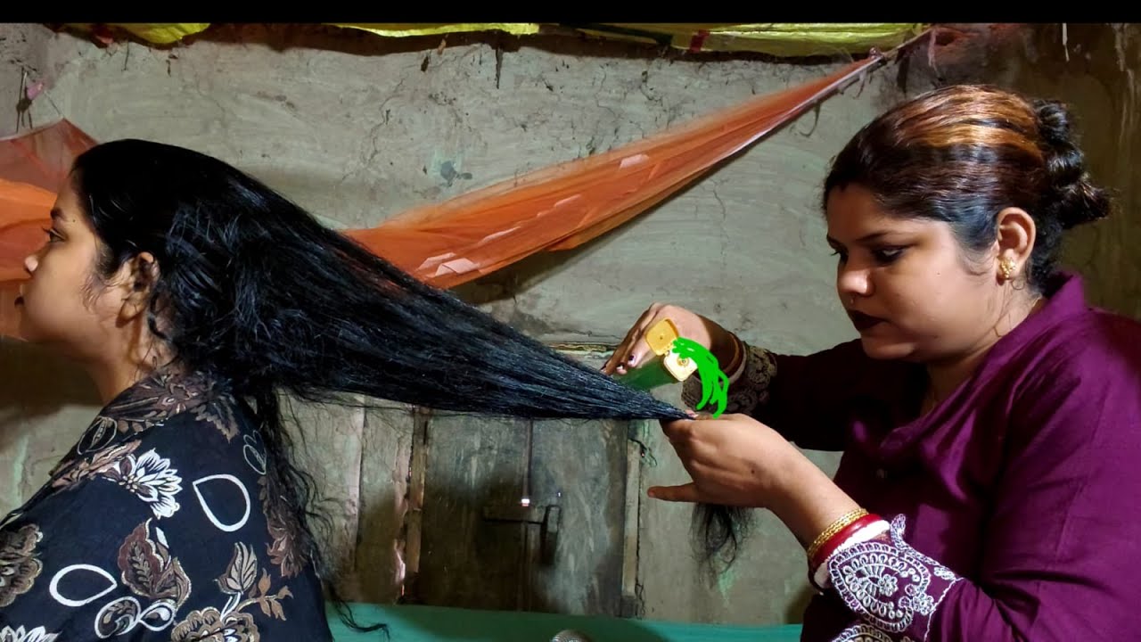 ASMR||Gentle Massage and Hair Massage Put Her to Sleep Doing my Sweet Sister (No Talking)🫶