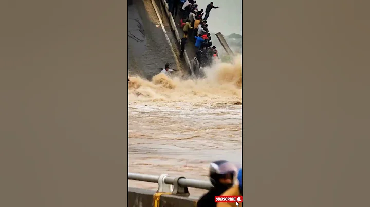 massive highway bridge collapse caused by catastrophic flooding