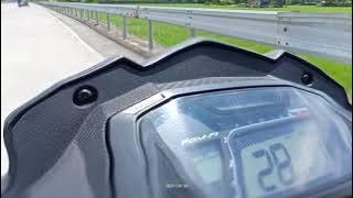 Honda GTR150 top speed with stock ecu remap 14k rpm limit