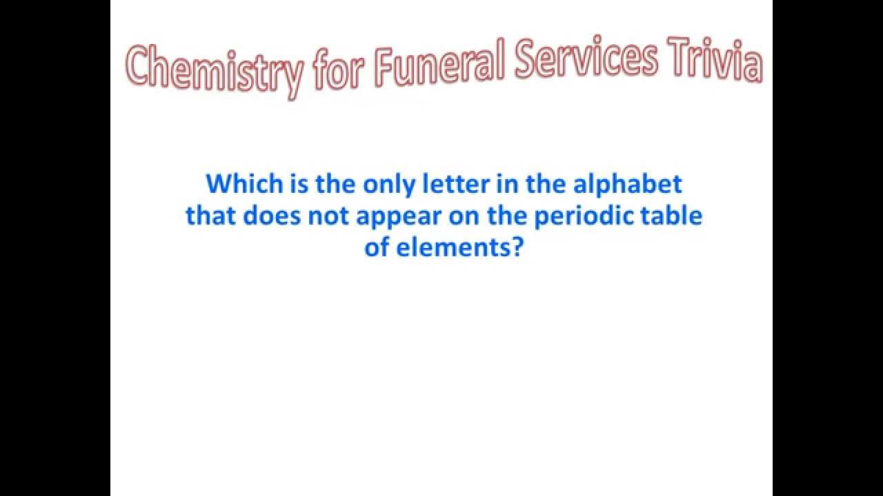 Chemistry Trivia Youtube