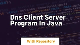 dns client server program in java Profile