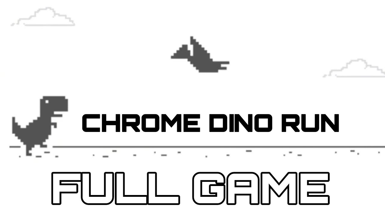 CHROME DINO RUN Gameplay Walkthrough Full Game No Commentary 1080p30fps ...