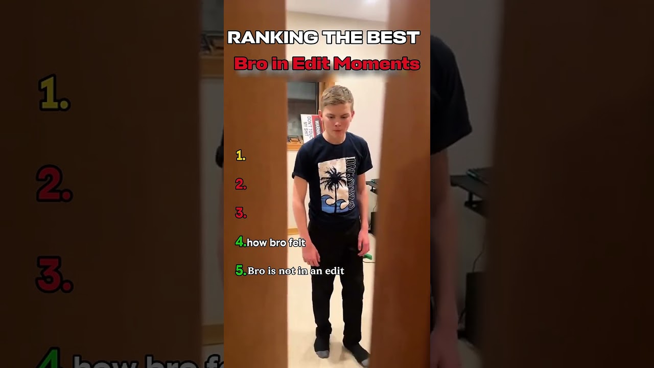 Ranking Best Bro Thinks He’s in an Edit