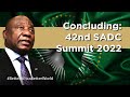 Concluding the visit to the DRC for the 42nd SADC Summit 2022 | Presidency ZA
