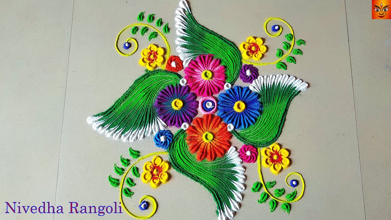 Attractive & Best Rangoli Design New / Festival Rangoli Design / Flower ...