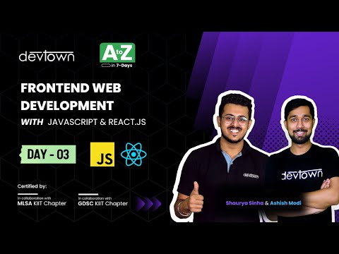 [LIVE] DAY 03 - Frontend Web Development with JavaScript & React.js | COMPLETE in 7 - Days