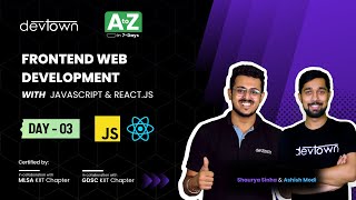 [LIVE] DAY 03 - Frontend Web Development with JavaScript & React.js | COMPLETE in 7 - Days