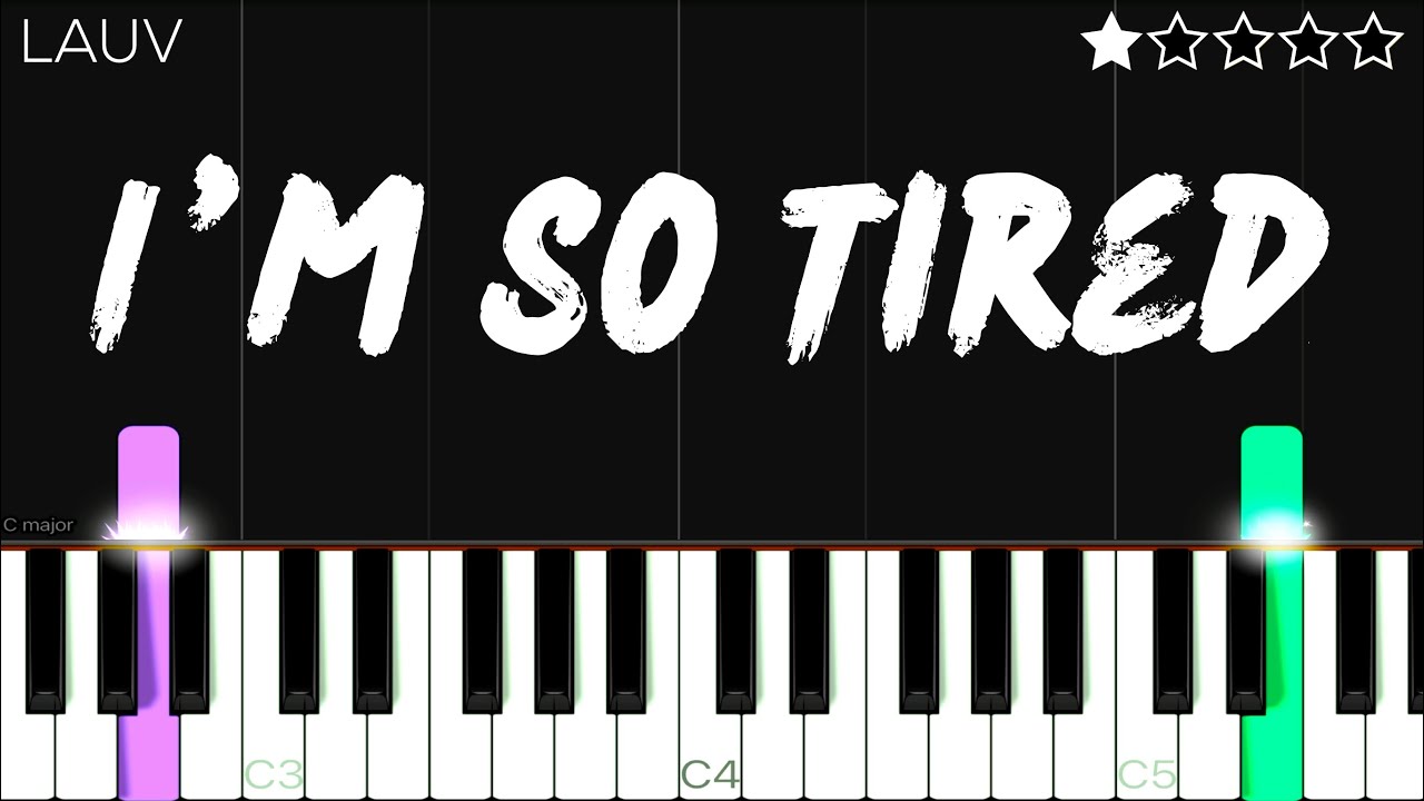 Lauv & Troye Sivan - i'm so tired | EASY Piano Tutorial