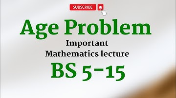 Age problem | Lecture 01 | Mathematics | Sir Naeemullah mahar
