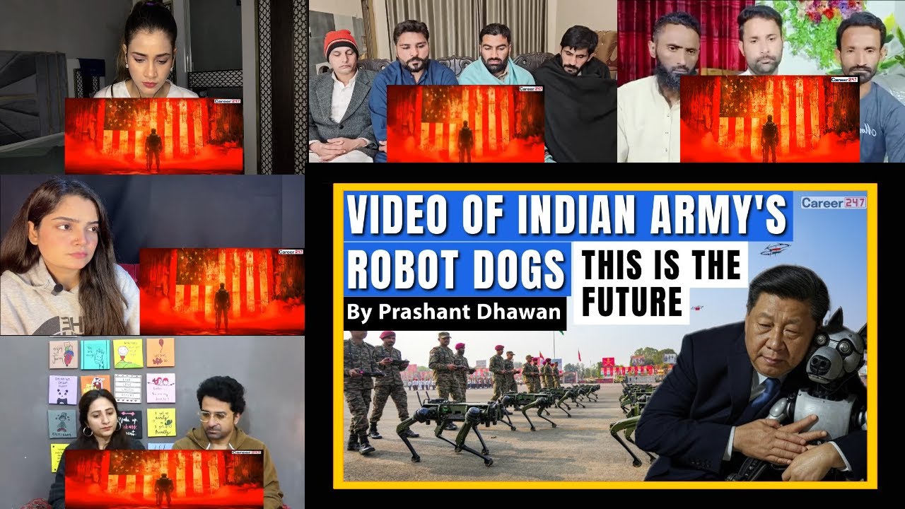 VIDEO OF INDIAN ARMY'S ROBOT DOGS GOES VIRAL _ THIS IS THE FUTURE OF INDIAN MILITARY_ MIX REACTION