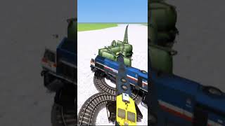 Extreme Crazy Train Running On Unique Curved Railroad 💥🤯🔥 BeamNG.Drive – Train simulator #shorts