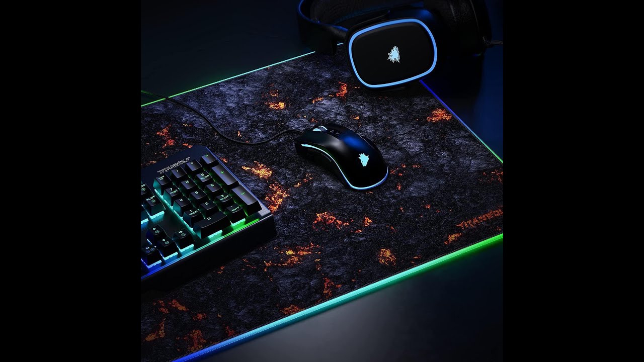 Tappetino Mouse Gaming RGB Tappetino Per Il Mouse Gioco XXL Tappeto Mouse Per Gamers Pc Extra Grande