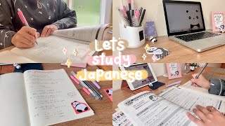 Study Japanese with me 🇯🇵 | Productive day studying grammar, reading comprehension, and kanji
