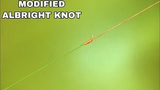 Соединительный узел modified albright knot. Как связать две лески между собой. Самоделки для рыбалки