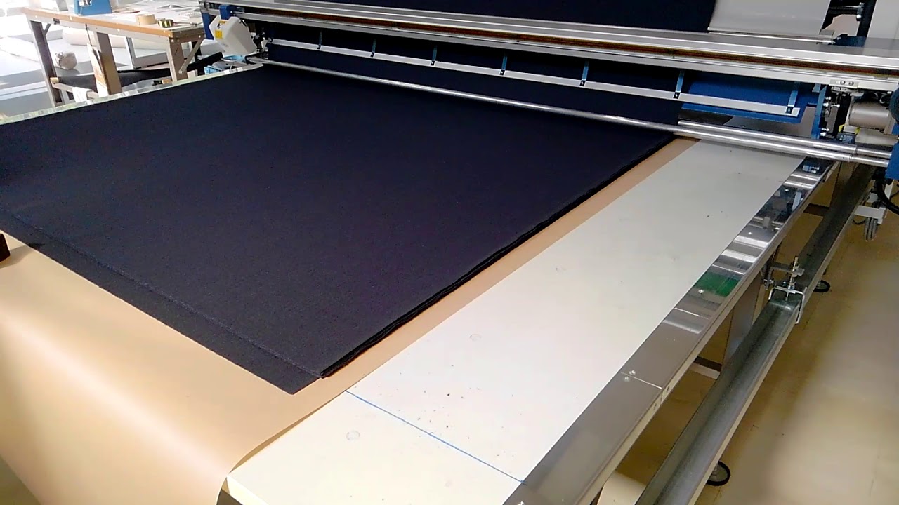 NCA XL-S1型 マイコン自動延反機 両切りカット装置（往復延反） - YouTube