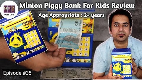 MINION Piggy Bank with Electronic Lock Review|ATM toy for 2+years Kids|Change Password in Piggy Bank