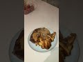 steak chips and gravy he tells me : but I know he's eating 2 steak, chips and gravy