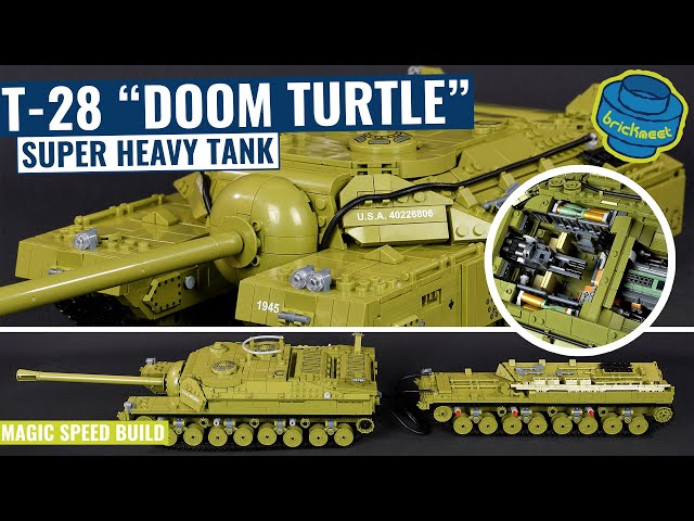 T-28 DOOM TURTLE Super Heavy Tank - Panlos 628010 (Speed Build Review) class=