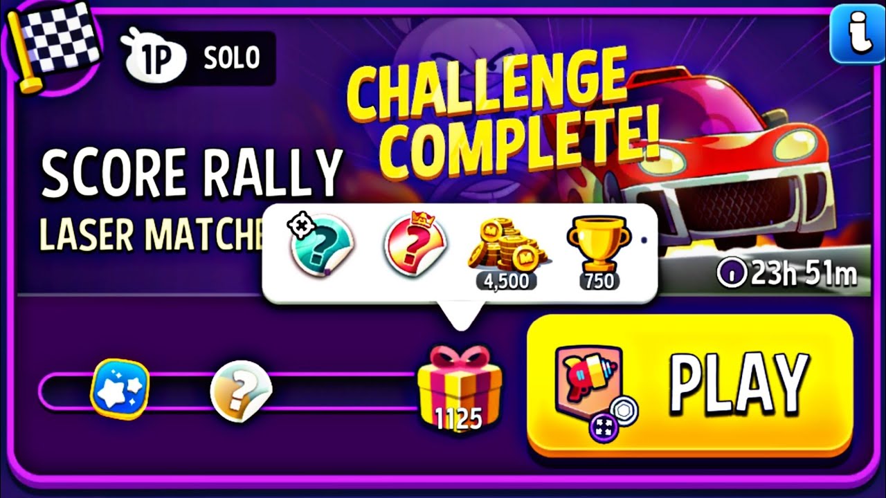 laser matches super sized solo challenge | match masters | score rally today 