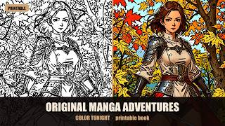 ✨ NEW Original Manga Adventures Coloring Book! 30 Printable Pages | Full Preview + Download