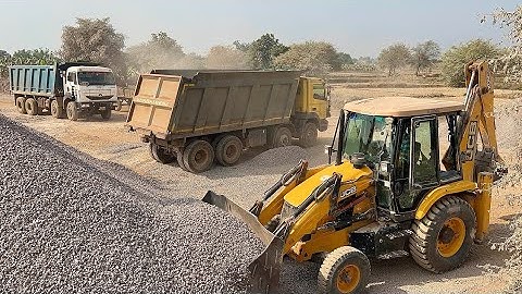 Jcb 3dx Eco Xpert Backhoe Loading Greet In Bharatbenz And Tata Signa Hayva | Jcb Loading Truck