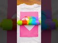 DIY Rainbow T-Shirt 🌈👕 Make It Colorful! #shorts #fun