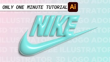 EASY 3D Logo in Adobe Illustrator | 1 Minute Illustrator Tutorial