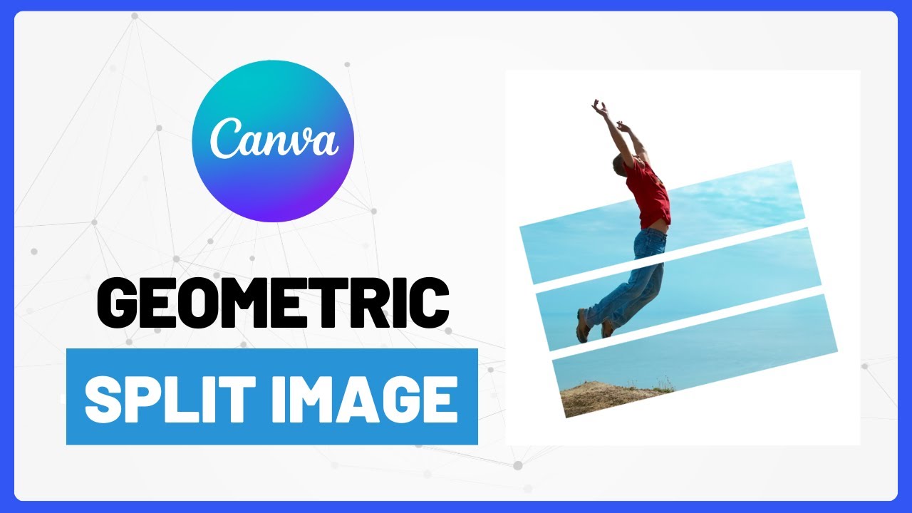Split Image Creative How to Create a Geometric Split Image Poster in Canva - YouTube