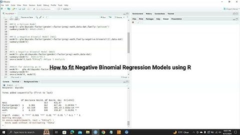 How to Fit Negative Binomial Regression Models using R:  The Basics