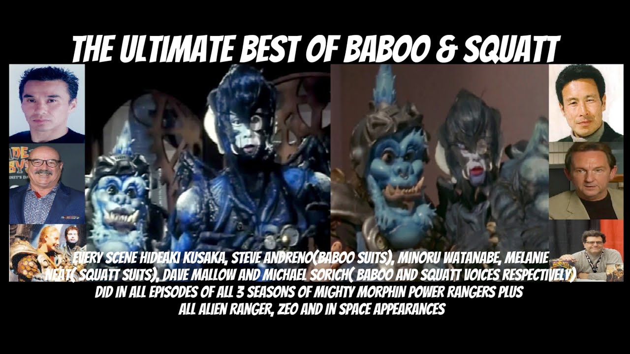 The Ultimate Best of Baboo and Squatt EVERY Scene from All Seasons of MMPR + Alien, Zeo appearances
