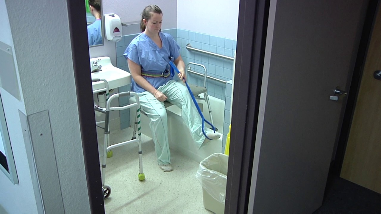 TUB TRANSFER- How to bath after HIP AND KNEE REPLACEMENT SURGERY 