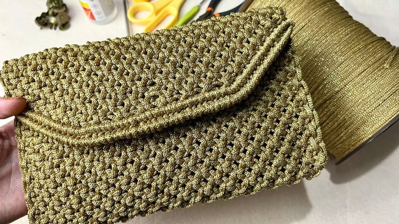 BOLSA CARTEIRA MACRAMÊ