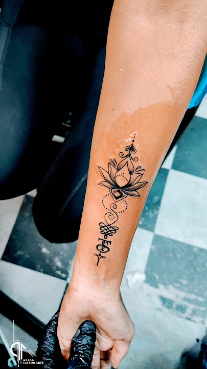 lotus tattoo girl |lotus flower tattoo ideas for females |#portraittattoos #piercings 9777829719