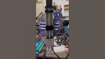 I made a ball-screw linear actuator controlled by two buttons using an arduino. #homeprojects #