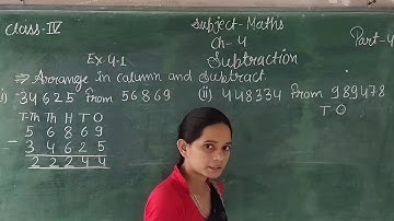 Maths ch-4 Subtraction part-4 class-4