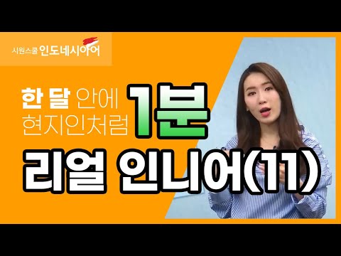 [리얼 인니어] 인도네시아 가기 전 꼭 들어야 할 강의 11탄👩‍💻 │시원스쿨 인도네시아어