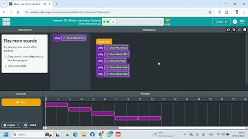 Lesson 10 Music Lab Intro Tutorial 3 Express Course  code org  #Coding #Gmaing #Website