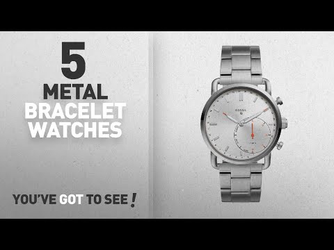 Top 10 Metal Bracelet Watches [ New 2018 ]: Fossil Hybrid Smartwatch - Q Commuter Stainless Steel