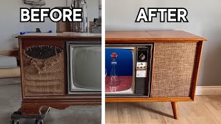 I Turned a Vintage TV Console Into a Retro Display Cabinet