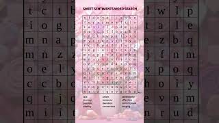 SWEET SENTIMENTS VALENTINES  WORD SEARCH PUZZLE  #game #puzzle y #quiz#gameplay #facts #games screenshot 5