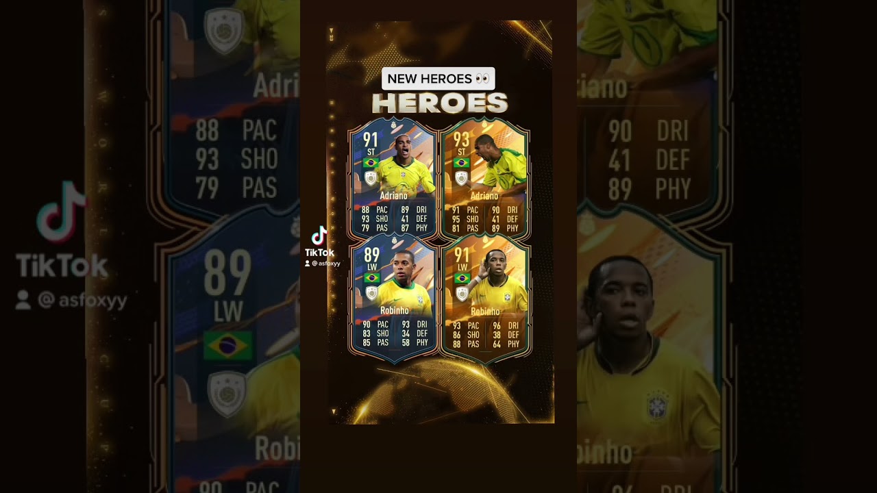 NEW HEROES COMING TO FIFA 23 👀 w/ 93 Adriano 🇧🇷 91 Robinho 🇧🇷